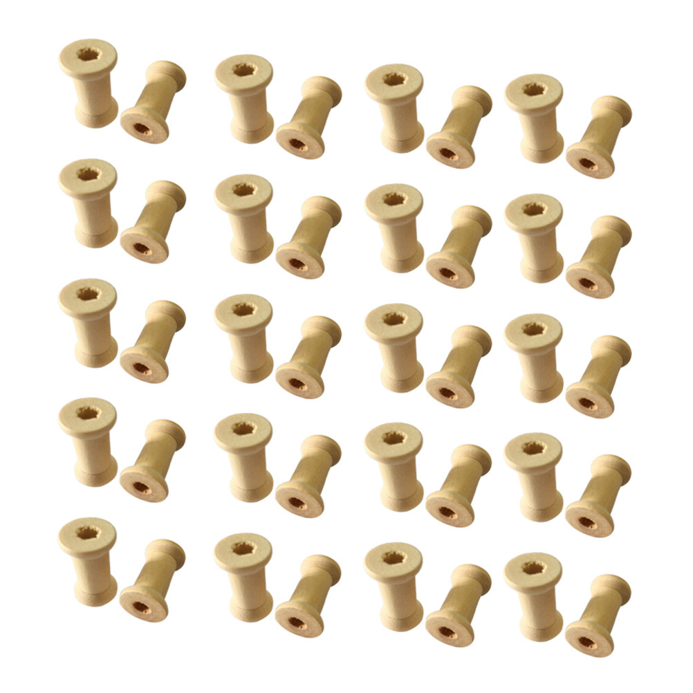60 Pcs Bobbins Sewing Natural  - Embroidery Craft 评论和价格
