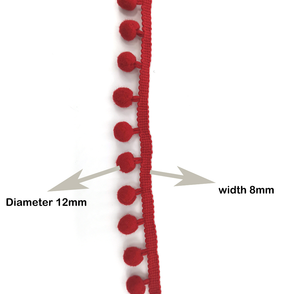 1-5yard Pom pom Fringe Lace Ri - Fringe Ribbon Sewing 评论和价格