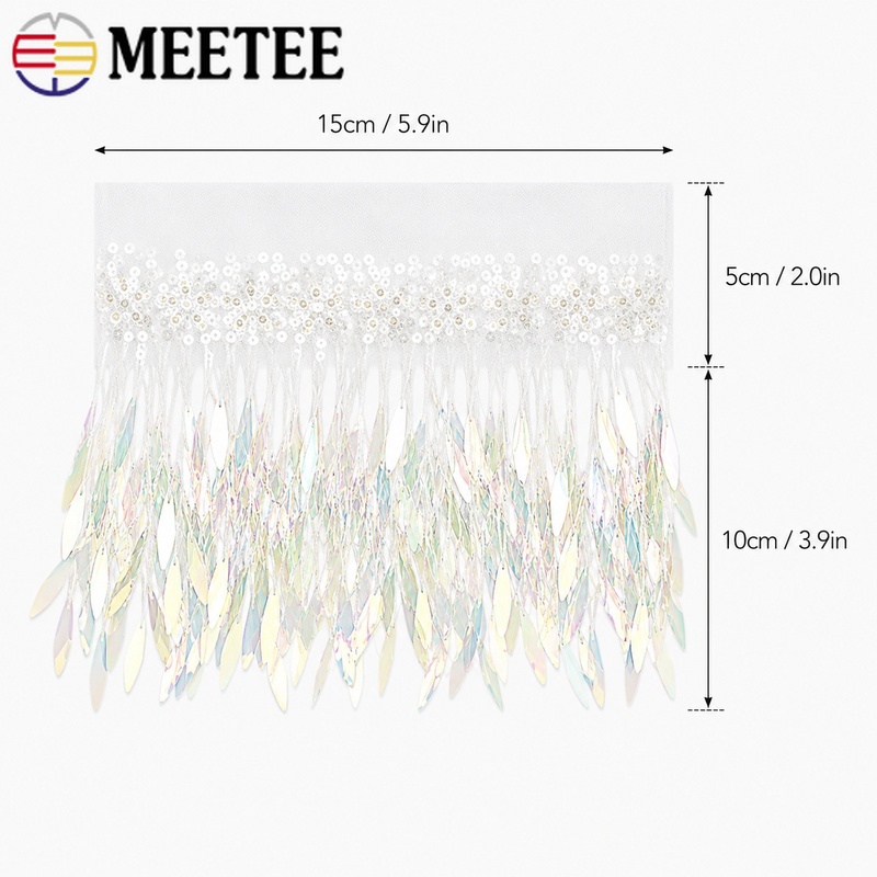 2-10Yards 15cm Mesh Tassels Fr - Fringe Ribbon Sewing 评论和价格