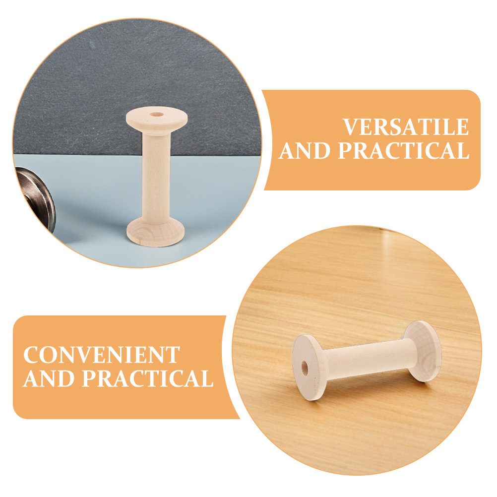 4Pcs Wooden Bobbin Set Handcra - Embroidery Craft 评论和价格