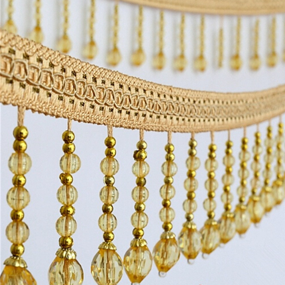 6yards Briaded Hanging Beads T - Fringe Ribbon Sewing 评论和价格