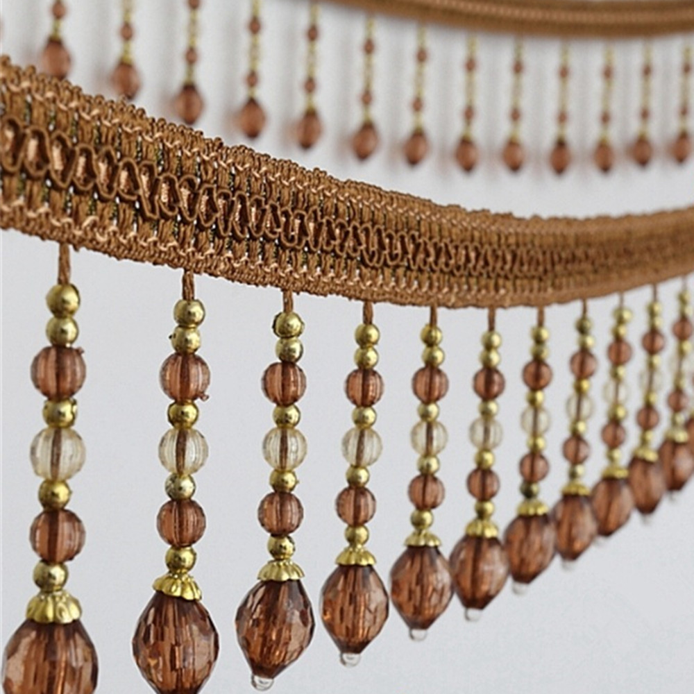 6yards Briaded Hanging Beads T - Fringe Ribbon Sewing 评论和价格