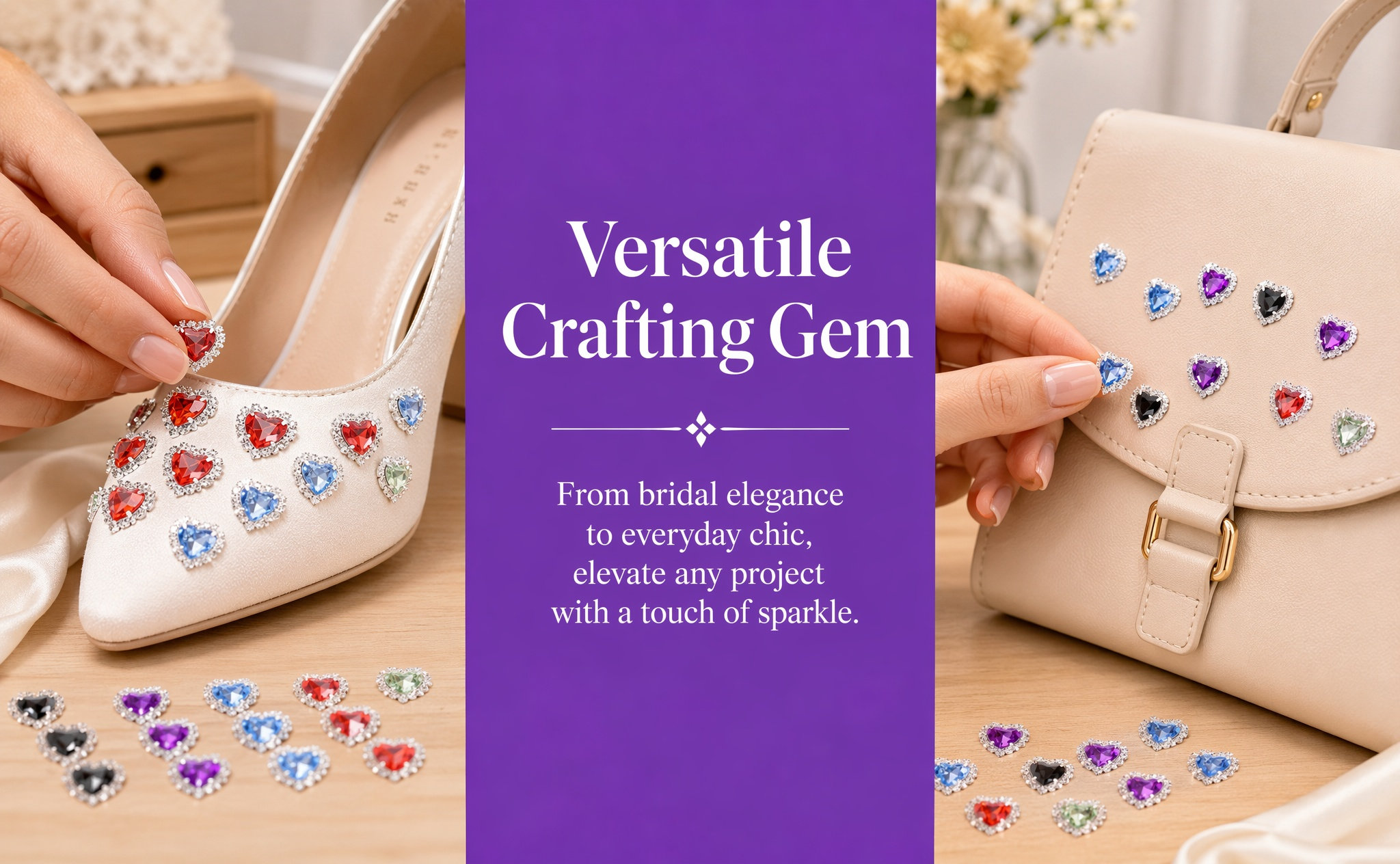 30Pcs Heart Rhinestones Sew-on - Sew On Rhinestone 评论和价格