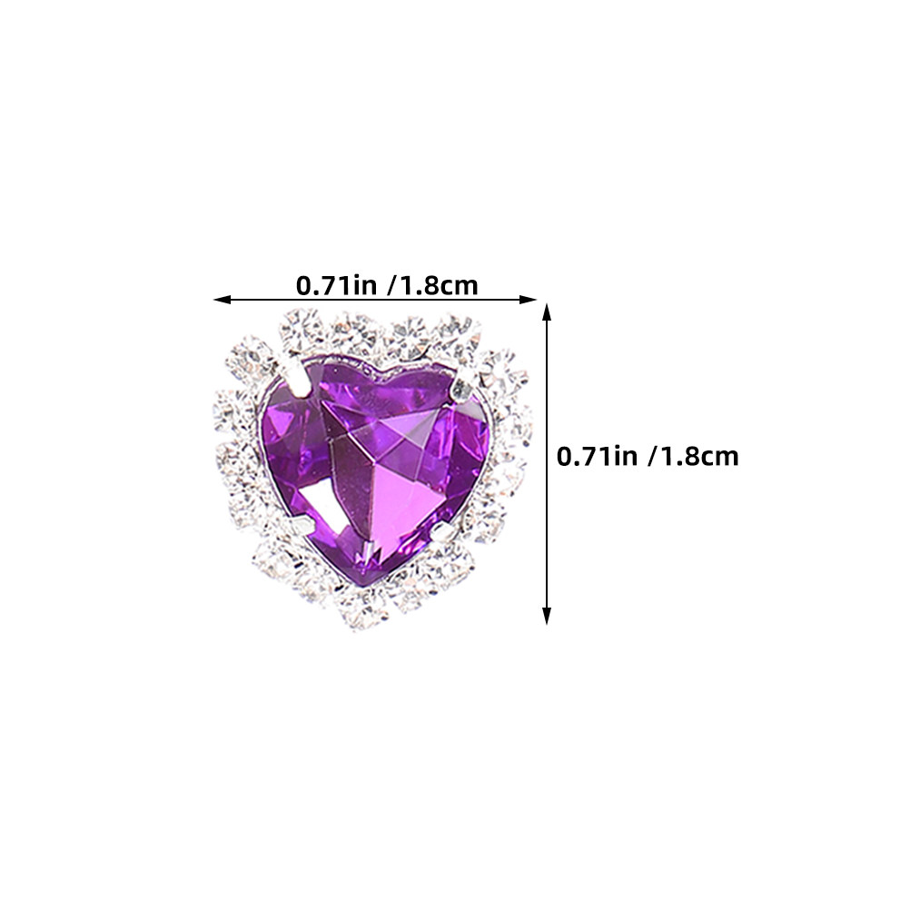30Pcs Heart Rhinestones Sew-on - Sew On Rhinestone 评论和价格