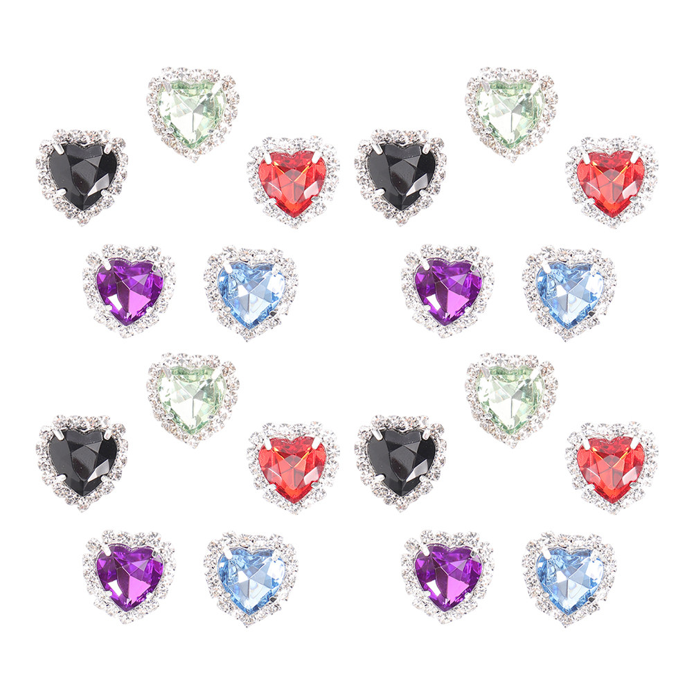 30Pcs Heart Rhinestones Sew-on - Sew On Rhinestone 评论和价格