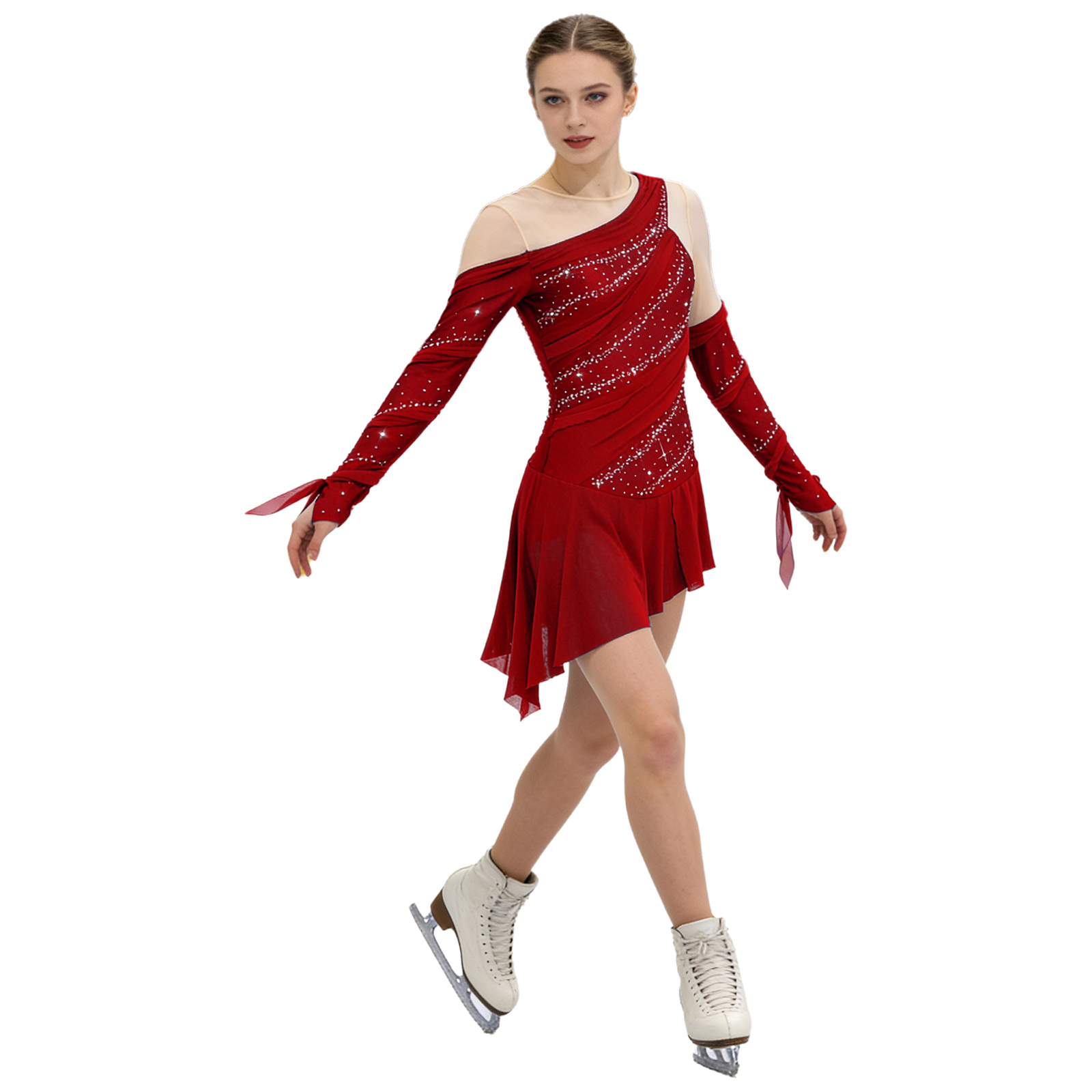 Women Rhinestone Lyrical Dance - Rhinestone Banding Trim 评论和价格