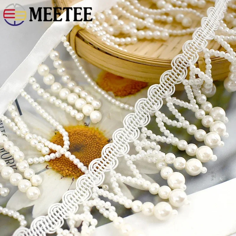 1/2Yards Pearl Beaded Tassel F - Fringe Ribbon Sewing 评论和价格