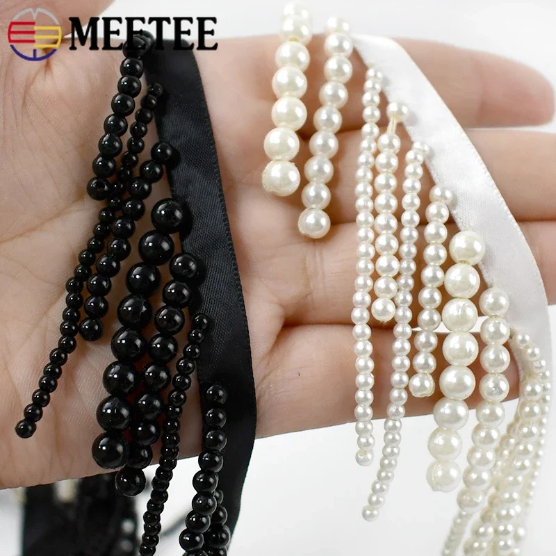 1/2Yards Pearl Beaded Tassel F - Fringe Ribbon Sewing 评论和价格
